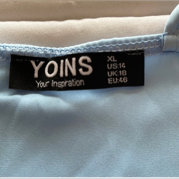 Blue Satin corset Top - Picture 3 of 3